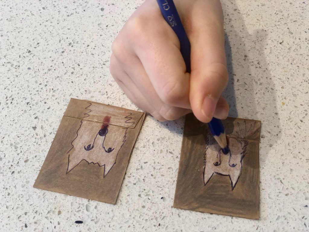 Cartes avec boîte de carton